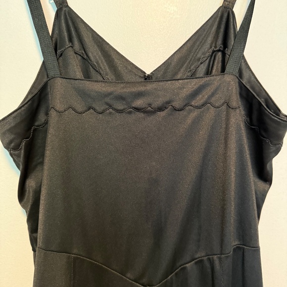Vintage Sears Black Full Dress Slip Size 34 Tall Adjustable Straps - Picture 8 of 11